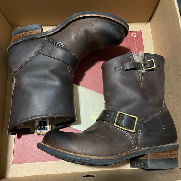 COACH x Frye Engineer boots rabbit lined 8.5 - Picture 4 of 10